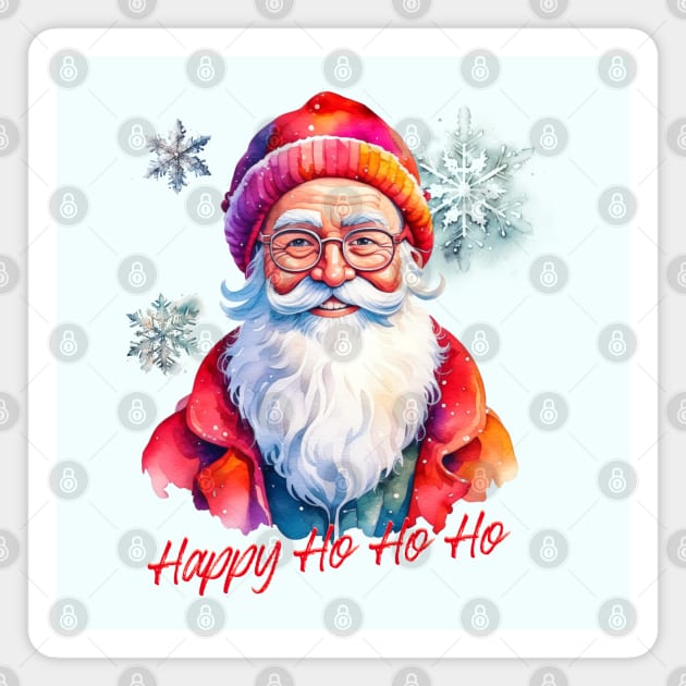 Hipster Santa Claus Magnet by HolidayBug